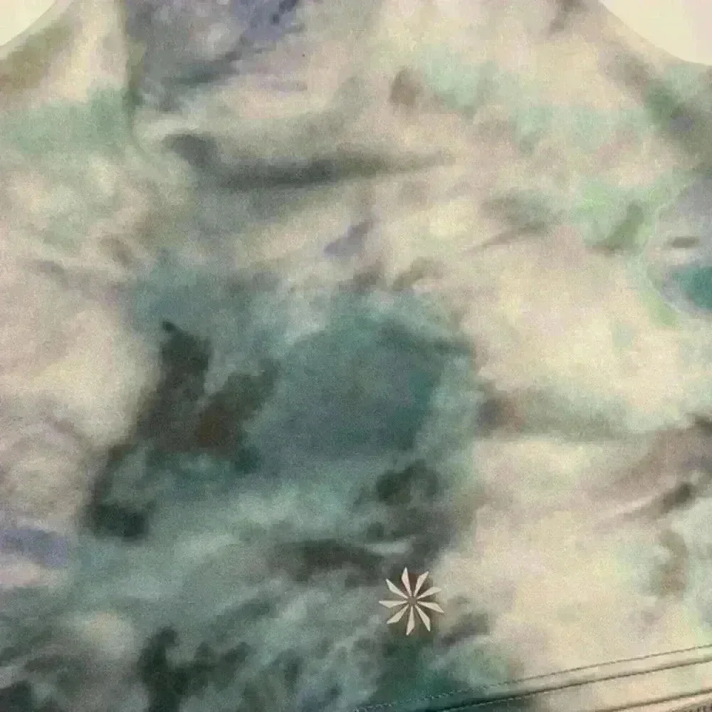 Athleta Teal & Multicolor Tie-Dye Racerback Sports Bra USED